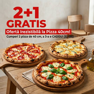 Pizza taraneasca Ø40cm + Pizza carnivora Ø40cm