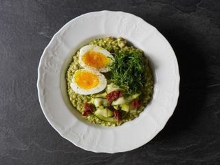 Гречотто зі шпинатним кремом та песто (400g)