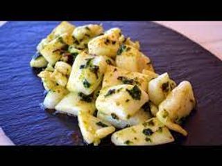 14C. Teppanyaki Sepia Con Ajo Y Perejil Estilo Japonesa