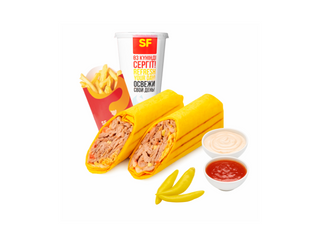 Комбо Шаурма сырная 1,5 порц куриная