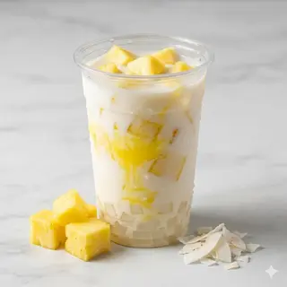 Tea all'ananas con latte cocco