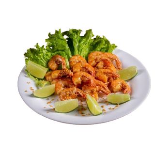 Gambas Con Jengibre Y Puerros A La Plancha