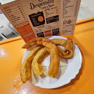 Tres trozos de churros 