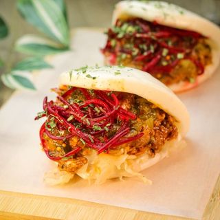 Baos de Cerdo Desmenuzado Americano.