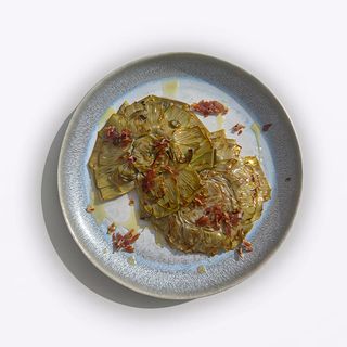 Alcachofa con ibérico