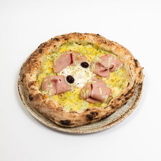 Pizza Pistacchio e mortadella