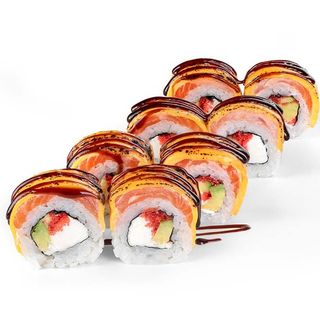 Гриль рол з лососем та чеддером