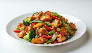 Kurczak smażony z warzywami