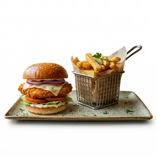 Chicken Burger + Chips
