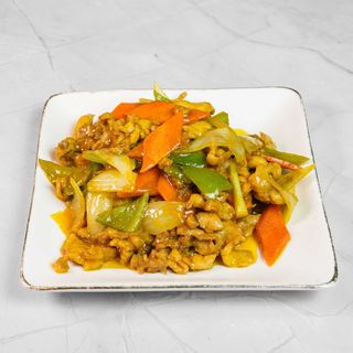 F10 ქათმის ხორცი ქარის სანელებელით