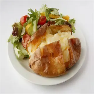Jacket potato with beans and cheese