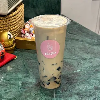 GRASS JELLY MILK TEA  烧仙草奶茶