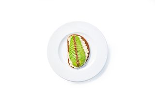Avocado toast with hummus