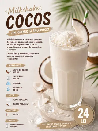Milkshake de Cocos 250 ml