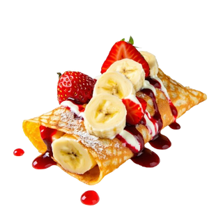Crepe Naranja, Plátano, Fresas, Nocilla Y Nata