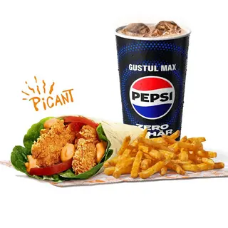 Spicy Chicken Wrap Large Meal