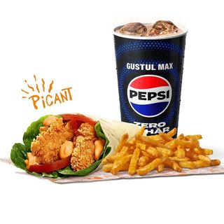 Spicy Chicken Wrap Large Meal