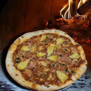 pizza 4 estaciones (familiar)