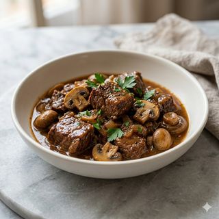 Ternera Con Champiñones
