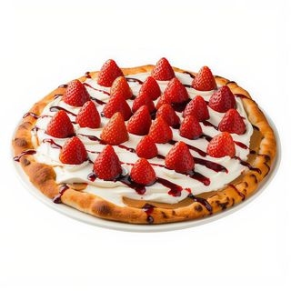 Pizzeta de crema de cacahuetes