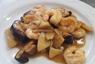 Gamberoni con funghi e bambù n. 49