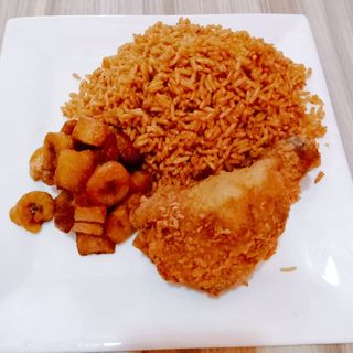 Jollof Rice + Chicken + Plantain