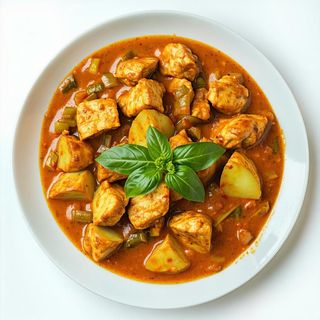 Curry di patate e pollo