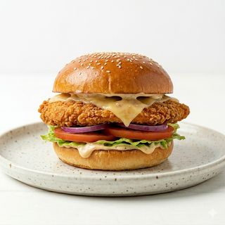 Hamburguesa Pollo y Ensalada