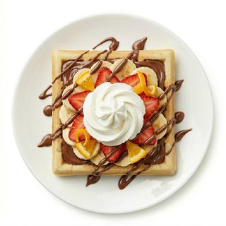 Gofre Naranja, Plátano, Fresas, Nocilla Y Nata