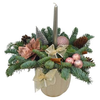 Aranjament e craciun in vas ceramic