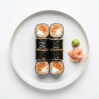 Hoso Maki De Salmón Y Queso (Para 8 Personas)