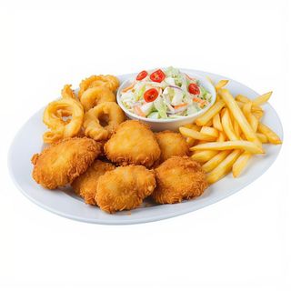 107.- Pechugas Empanadas Con Patatas Fritas