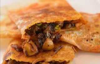 Mushroom Masala Dosa