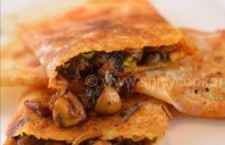 Mushroom Masala Dosa
