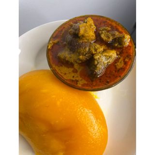 Starch & Banga soup (a plate)