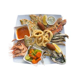 Variéte De Poissons Grillés