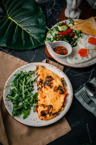 Омлет с грибами