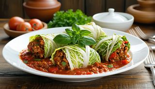 Gołąbki z mięsem w sosie pomidorowym