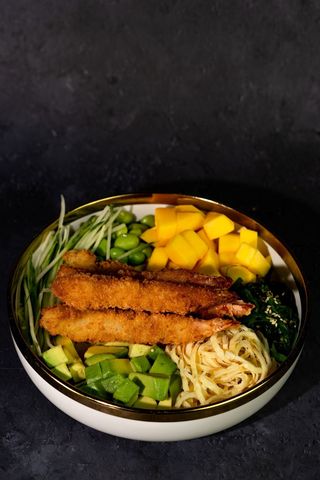 Bowl z krewetkami w panko