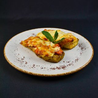 Запечённый баклажан с моцареллой