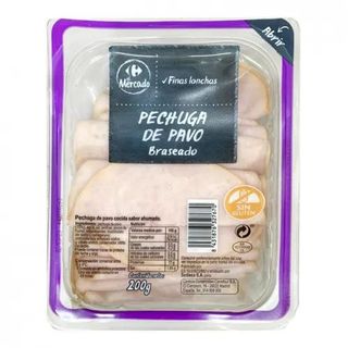 Jamon Cocido L.Fina Bras Carrefour 200 Gr.