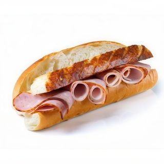 Bocadillo De Lomo Adobado Con Queso Y Pimiento Verde