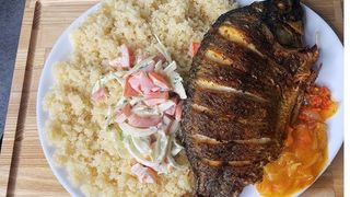 Carpe Grillée + Attiéké