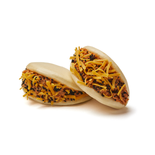 Pulled pork bao blanco