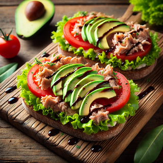 Tartine tuna avocado