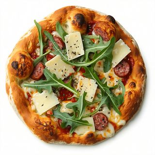 7. Salsiccia piccante, scarola e mozzarella - un pezzo