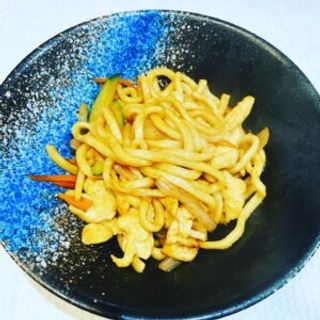 yaki udon con pollo