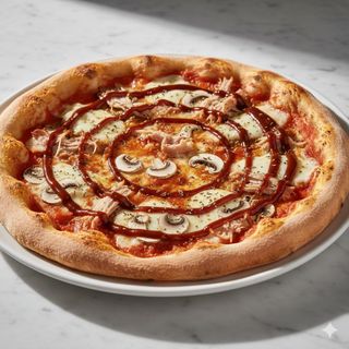 Pizza Xampinyons Barbacoa