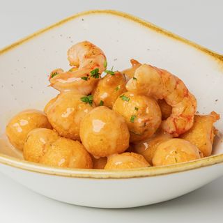 Polpeta de bacalao y gambas