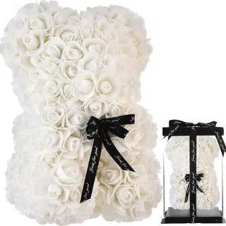 Ours En Rose Blanc